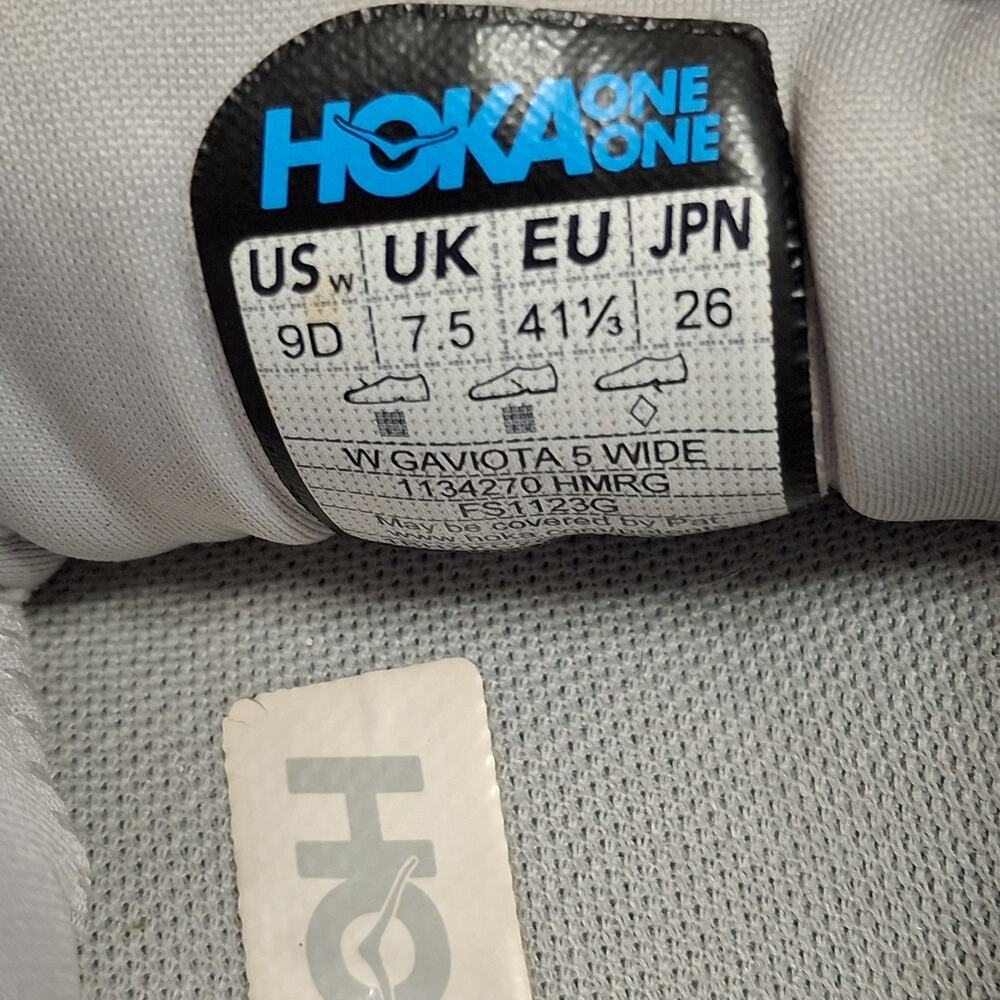 Hoka One Gaviota 5 Wide Women's Size 9.0D Harbor Mist Rose Gold Running Shoes - Picture 9 of 9